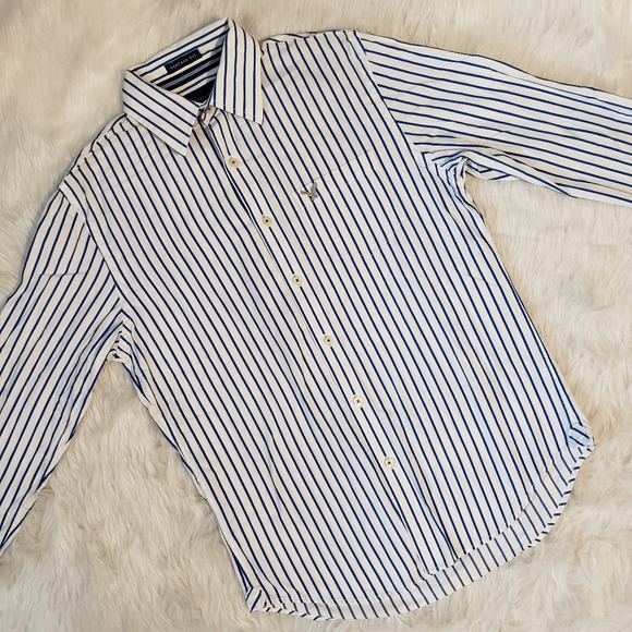 American Eagle Vintage Fit Striped Button Down - Picture 1 of 11